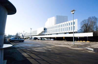 Another gleaming white concert hall, made of Pentelic marble and designed by the renowned Finnish Architect, Alvar Alto.